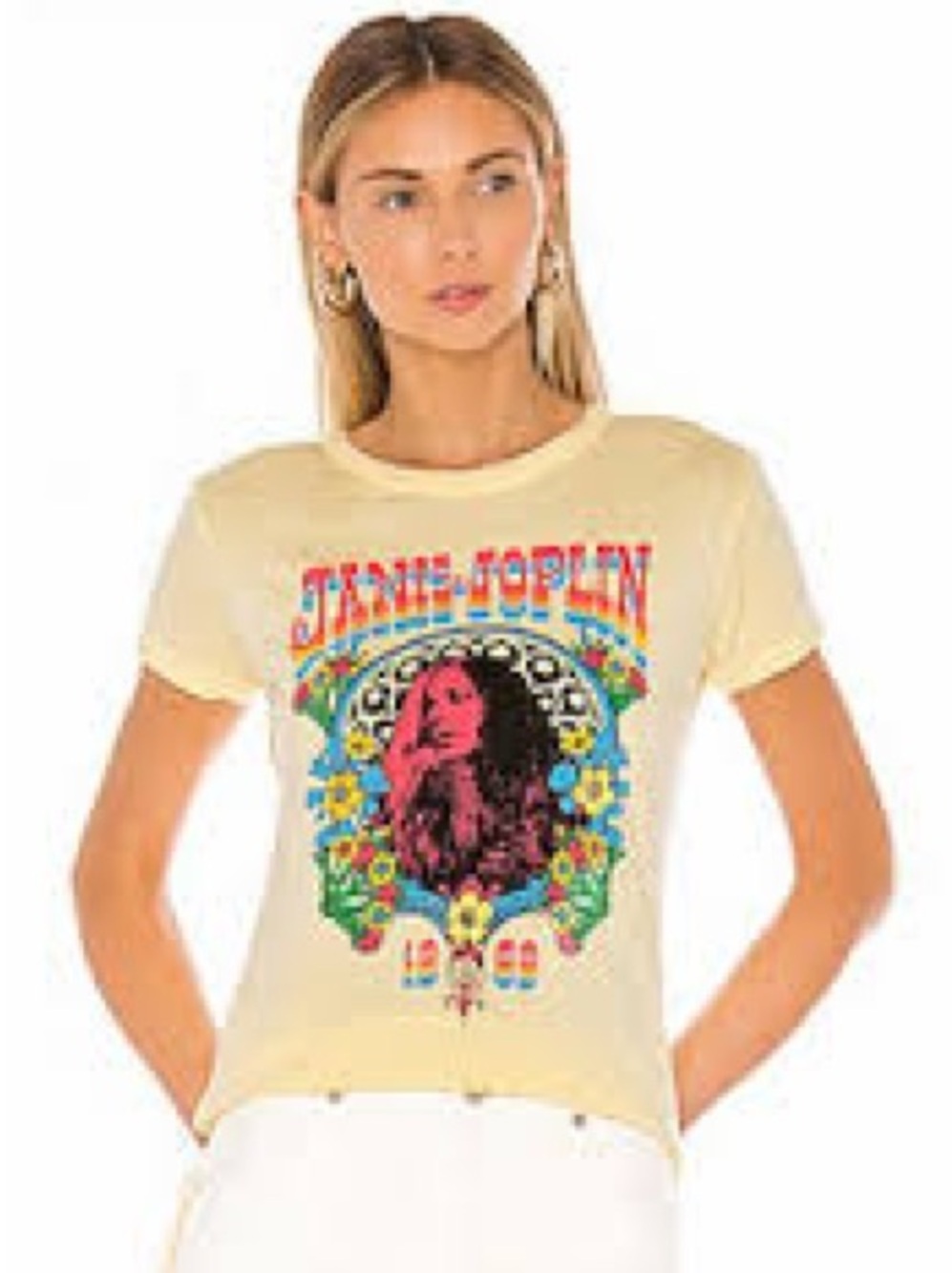 Free People Daydreamer Janis Joplin Graphic T-Shirt Size Medium